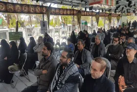 ادای احترام هنرمندان بسیجی به پدر موشکی ایران