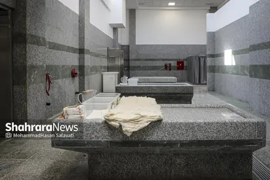 گزارش تصویری | بهره‌برداری از کلان‌پروژه عروجیان در آرامستان بهشت رضا (ع)