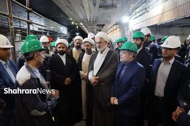 گزارش تصویری | بازدید اعضای حوزه علمیه خراسان از فاز یک خط سه قطارشهری مشهد