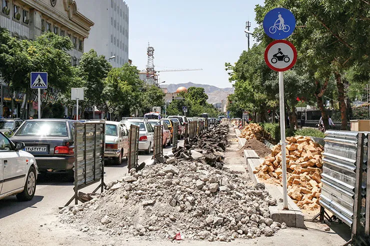 ترافیک در جوار مسیر سبز