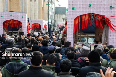 تشییع پیکر مطهر ۱۰ شهید گمنام در مشهد