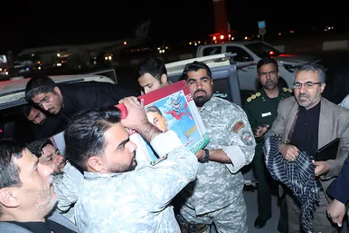 استقبال از پیکر شهید امیر عبدالهیان در مشهد