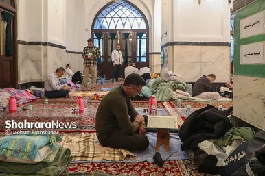 گزارش تصویری | آیین معنوی اعتکاف در حرم مطهر رضوی