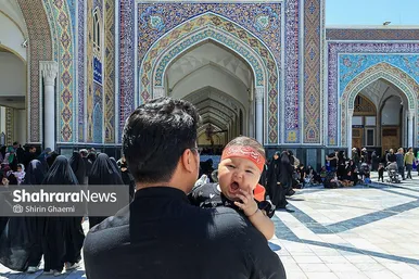 گزارش تصویری | مراسم شیرخوارگان حسینی در حرم مطهر رضوی برگزار شد