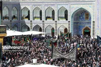 اجتماع سوگواران نبوی و حسنی در حرم مطهر رضوی