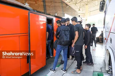 پایانه مسافربری مشهد در روز شهادت امام رضا (ع)