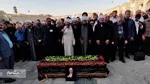 پیکر دکتر مهدوی دامغانی در حرم مطهر رضوی تشییع و به خاک سپرده شد + فیلم و تصاویر