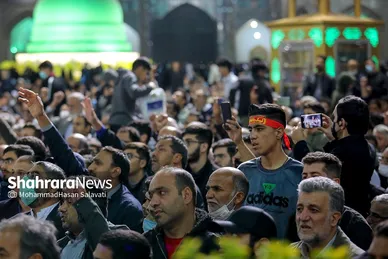مراسم وداع با شهدای حادثه تروریستی شاهچراغ در حرم مطهر رضوی