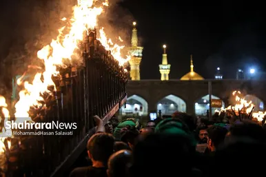 تصاویری از آئین سنتی مشعل گردانی نجفی‌های مقیم مشهد