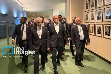 گزارش تصویری | ​​​​​​​ورود رئیس جمهور به سازمان ملل