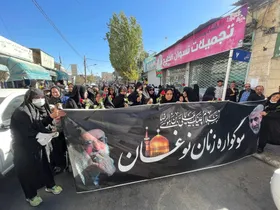 عزاداری زنان نوغان مشهد در سوگ امام هشتم(ع) + فیلم