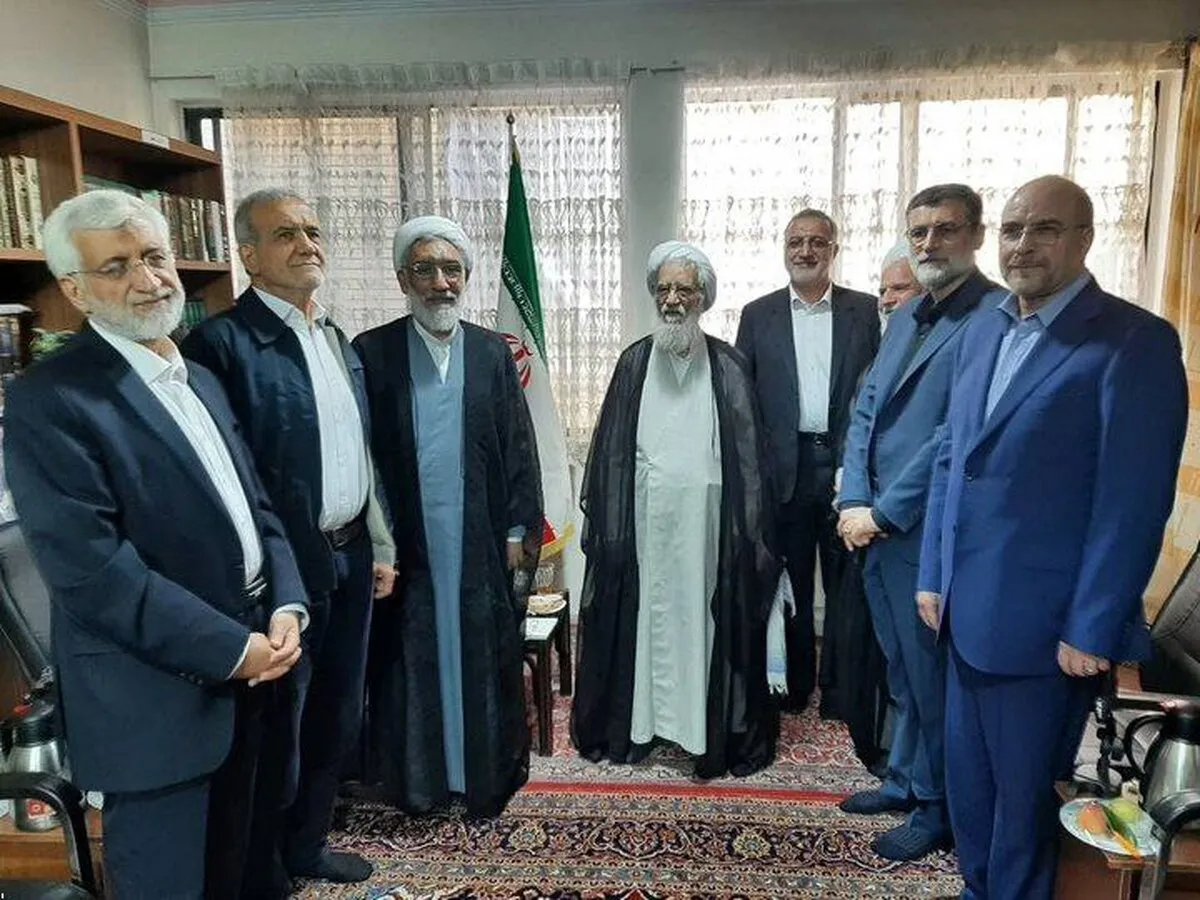 ۶ کاندیدای انتخابات ریاست‌جمهوری با رئیس مجلس خبرگان دیدار کردند
