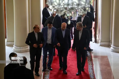 عکس‌هایی از دیدارهای رئیس مجلس با میهمانان خارجی مراسم تحلیف