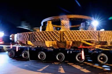 عملیات انتقال دستگاه TBM حفاری قطار شهری