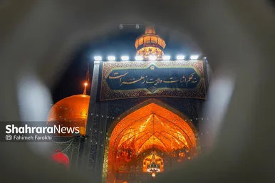 گزارش تصویری | حال و هوای حرم مطهر رضوی در شب شهادت ام‌ابیها،حضرت زهرا (س)