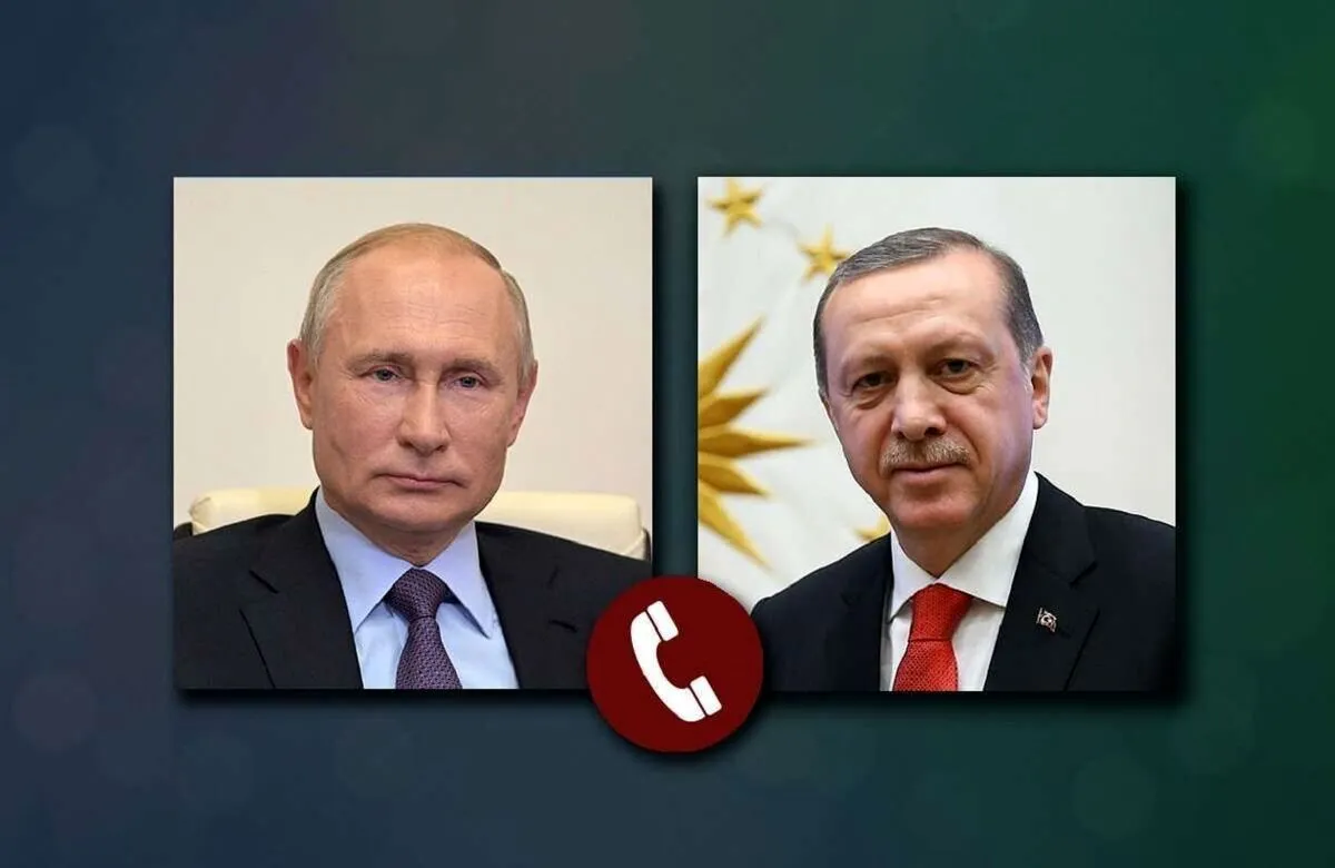 تاکید پوتین بر لزوم توقف گروه‌های تروریستی سوریه در گفت‌وگو با اردوغان