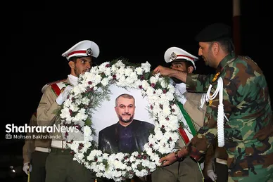 عکس‌های استقبال از پیکر شهید امیر عبداللهیان در مشهد (۳ خرداد ۱۴۰۳)
