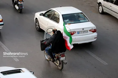 شادی مردم مشهد بعد از برد تیم ملی ایران