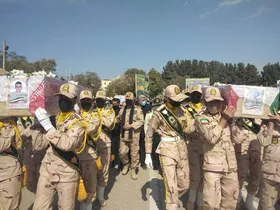 پیکر چهار شهید مرزبانی خراسان رضوی در مشهد تشییع شد