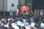 بغض و حماسه در حرم مطهر امام رضا (ع) | آیین چهلم شهادت امیر سپهبد سید عبدالرحیم موسوی برگزار شد