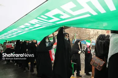 گزارش تصویری حضور باشکوه مردم مشهد در راهپیمایی ۲۲ بهمن