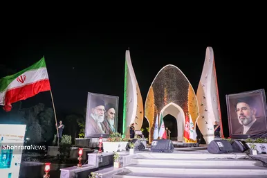 گزارش تصویری | آیین رونمایی از یادمان شهدای گمنام بوستان ملت