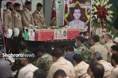 مراسم تشییع پیکر مطهر سرباز شهید «احمد لطفی» در مشهد