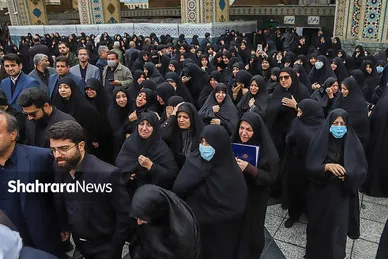 گزارش تصویری | مراسم تشییع پیکر همسر و فرزند معاون رئیس‌جمهور در مشهد