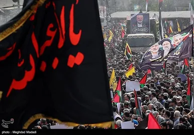 عکس‌هایی از مراسم تشییع پیکر شهید اسماعیل هنیه در تهران- ۲