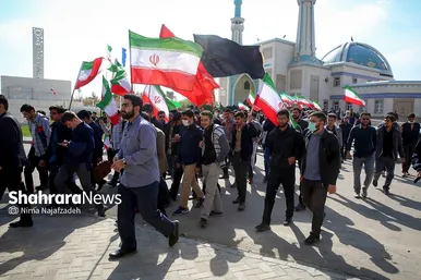 تجمع دانشجویان دانشگاه فردوسی مشهد در محکومیت حادثه تروریستی شیراز