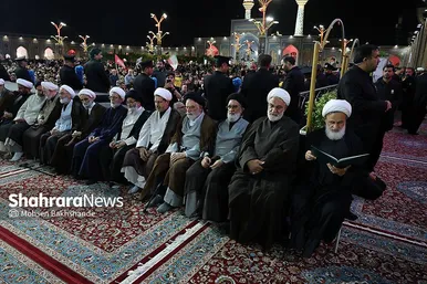 گزارش تصویری | شب دوم مراسم بزرگداشت رهبر شهید ایران در حرم مطهر امام رضا (ع)