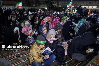 گزارش تصویری | مراسم احیای اولین شب قدر رمضان ۱۴۰۴ - چهارراه مخابرات مشهد