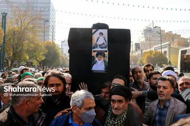 تشییع پیکر حجت الاسلام سید جعفر طباطبایی در مشهد
