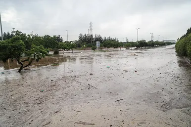 سیل در خیابان های مشهد(2)