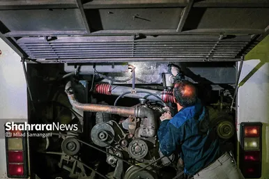 زیست شبانه اتوبوس‌ها