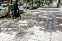 شهروند خبرنگار | درخواست نوسازی پیاده‌روهای محدوده خیابان احمدآباد مشهد + پاسخ