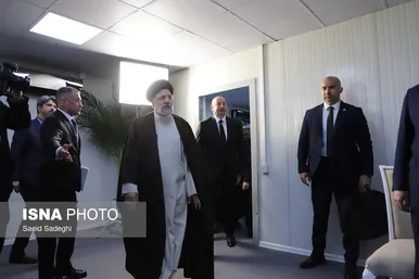 عکس‌های بهره‌برداری از طرح مشترک سد قیز قلعه‌سی توسط روسای جمهور ایران و آذربایجان