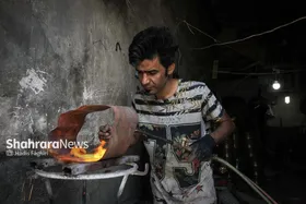 کارگاه مسگری در مشهد