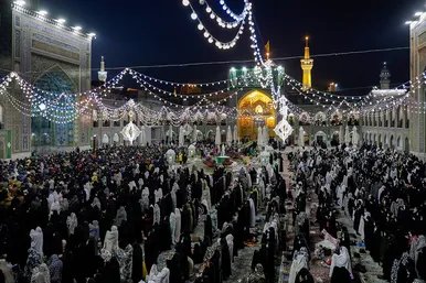  مراسم تحویل سال 1401 در حرم مطهر رضوی