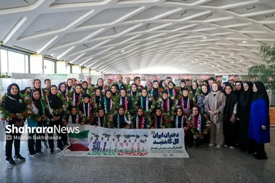 گزارش تصویری | استقبال از تیم ملی فوتبال بانوان ایران در مشهد