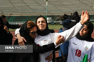 پیکر ملیکا محمدی به استادیوم آزادی رفت