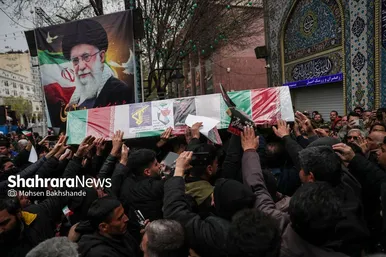 گزارش تصویری | مراسم تشییع پیکر ۸ شهید اقتدار ایران اسلامی در مشهد (۱۳ اسفند ۱۴۰۴)