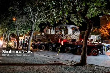 عملیات انتقال دستگاه TBM حفاری قطار شهری