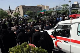 حضور ۱۳۵ تیم امدادگر هلال&zwnj;احمر در مراسم تشییع شهید جمهور در مشهد (۳ خرداد ۱۴۰۳)