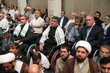 گزارش تصویری دیدار صبح امروز پیشکسوتان و فعالان دفاع مقدس و مقاومت با رهبر معظم انقلاب (۴ مهر ۱۴۰۳)