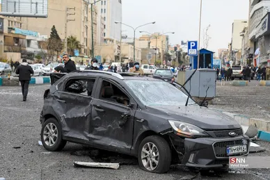 عکس| تصاویر دردناک از حمله موشکی دشمن به اتوبان شهید باقری تهران