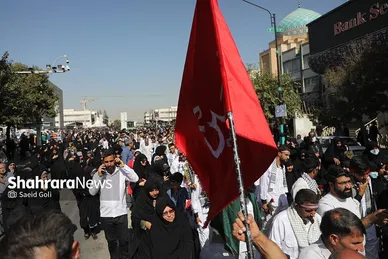 مراسم استقبال کاروان پیاده انصار الحسین (ع)