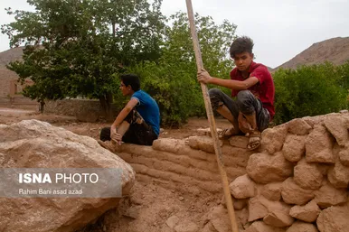 خسارات سیل در روستاهای کرمان