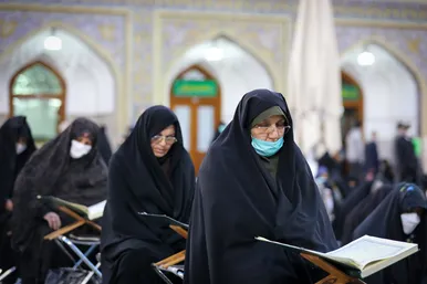 مراسم ترتیل‌خوانی قرآن کریم در حرم مطهر رضوی