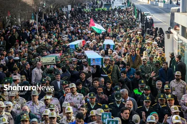 گزارش تصویری | تشییع پیکرهای مطهر ۴ شهید مرزبانی و دفاع مقدس در مشهد (۷ بهمن ۱۴۰۳)